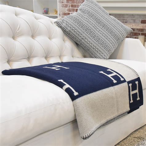 hermes avalon blanket navy|avalon throw blanket.